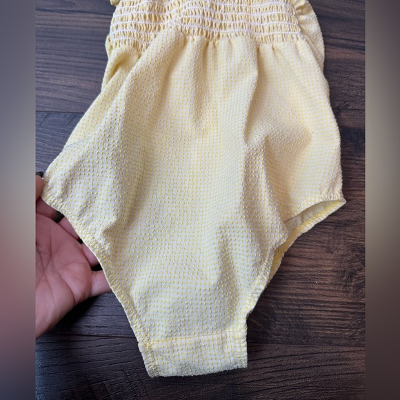 MONSOON Yellow Ruffle Bow One Piece Swimsuit (Size 2-3) - Picture 4 of 6